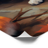 Corgi Pumpkins Halloween Beängstigend Poster (Ecke)