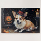 Corgi Pumpkins Halloween Beängstigend Puzzle (Horizontal)