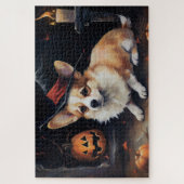 Corgi Pumpkins Halloween Beängstigend Puzzle (Vertikal)