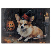 Corgi Pumpkins Halloween Beängstigend Schneidebrett (Vorderseite)