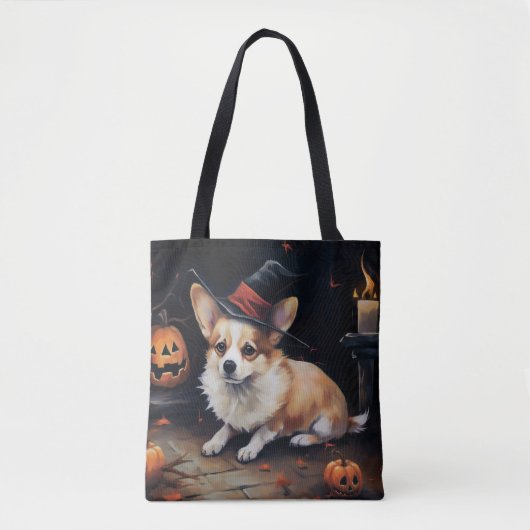 Corgi Pumpkins Halloween Beängstigend Tasche (Vorderseite)
