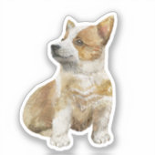 Corgi Puppy Cartoon Dog Aufkleber (Vorderseite)