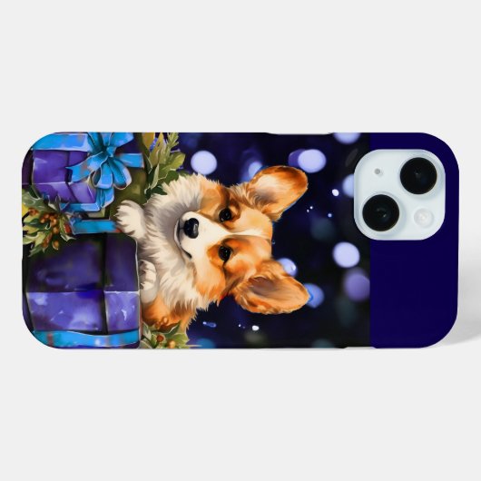 Corgi Puppy Christmas Case-Mate iPhone Case (Rückseite (Horizontal))