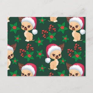 Corgi Puppy Dog Elf Weihnachtsfest Frohe Weihnacht Feiertagspostkarte