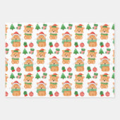 Corgi Puppy Dog Elf Weihnachtsfest Frohe Weihnacht Geschenkpapier Set (Vorderseite 2)