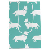 Corgi Puppy Dog Pembroke Welsh Medium Geschenktasc Mittlere Geschenktüte (Rückseite)