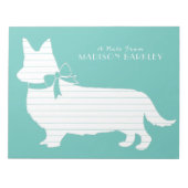 Corgi Puppy Dog Pembroke Welsh Notepad Notizblock (Vorderseite)