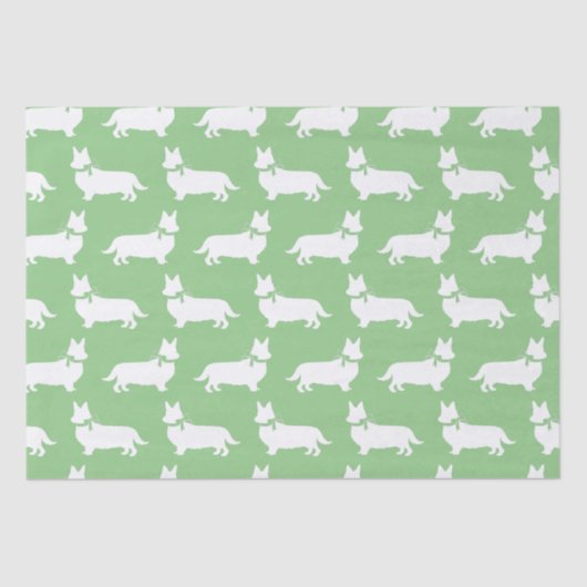 Corgi Puppy Dog Pembroke Welsh Tissue Paper Seidenpapier (Vorderseite)