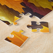 Corgi Puppy Dog Spielen in Herbstlauben Puzzle (Seite)