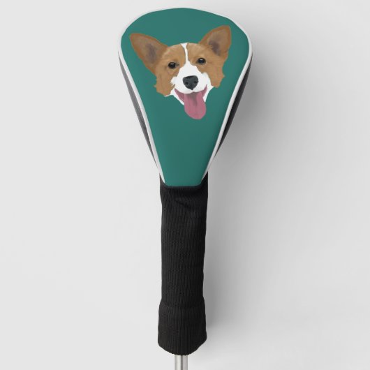 Corgi Puppy Golf Headcover (Vorderseite)