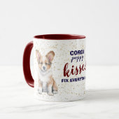 Corgi Puppy Kisses Fix alles Tasse (Vorderseite Links)