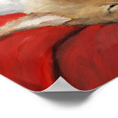 Corgi Puppy und Santa Dog Kunst drucken Poster (Ecke)