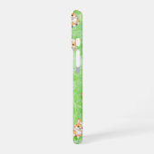 Corgi Puppy with Green Leaves Pattern Phone Case iPhone 16 Hülle (Linke Seite)