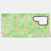 Corgi Puppy with Green Leaves Pattern Phone Case Samsung Galaxy Hülle (Rückseite (Horizontal))