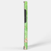 Corgi Puppy with Green Leaves Pattern Phone Case Samsung Galaxy Hülle (Rechte Seite)