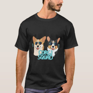Corgi quad Doktor und Königin T-Shirt