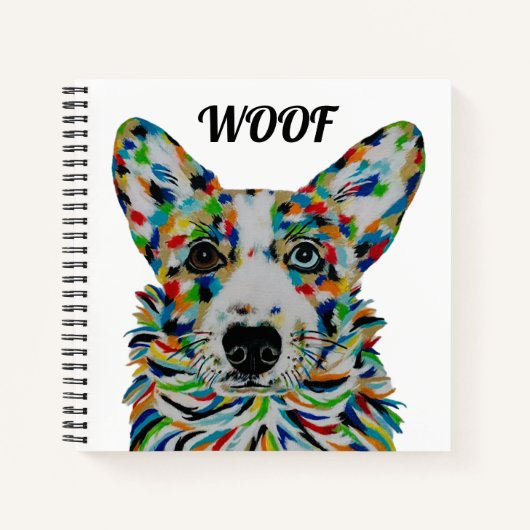Corgi-Quadratnotizbuch Notizblock (Vorderseite)