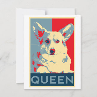 Corgi Queen Art Dog Art for Fans of Corgis and Dog Einladung