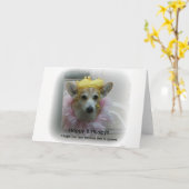 Corgi Queen Geburtstagkarte Karte (Gelbe Blume)