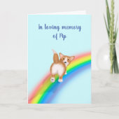 Corgi Rainbow Bridge Beileid-Karte Karte (Vorderseite)
