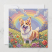 Corgi Rainbow Bridge Individuelle Name Dog Memoria (Vorderseite)