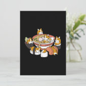 Corgi Ramen Sushi Dankeskarte (Stehend Vorderseite)
