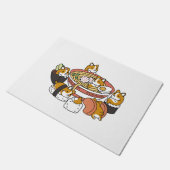 Corgi Ramen Sushi Fußmatte (Schrägansicht)