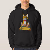 Corgi Reading Hoodie (Vorderseite)