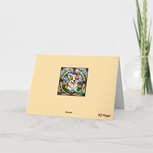 Corgi Reindeer Karte (Rückseite)