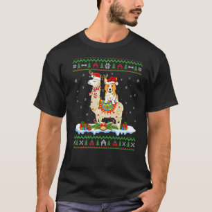 Corgi Reittier Rentier Lama Passendes Hässliches C T-Shirt
