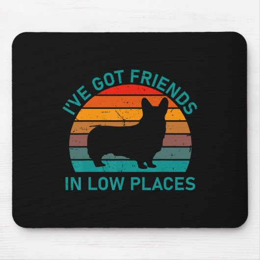 Corgi Retro Funny Dog Sprichwort für Väter Mütter  Mousepad (Vorne)