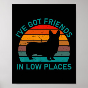 Corgi Retro Funny Dog Sprichwort für Väter Mütter Poster