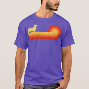 Corgi Retro Vintag Sunset 60er 70er Damen B T-Shirt
