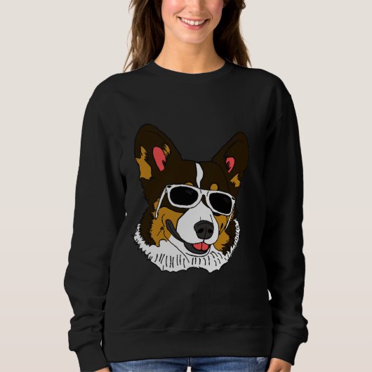 Corgi Rockin Shades Sweatshirt (Vorderseite)