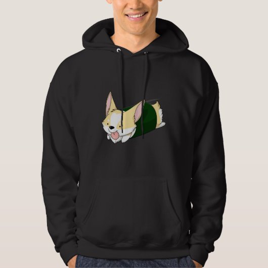 Corgi Roll Hoodie (Vorderseite)