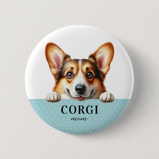 Corgi Round Button Button (Vorderseite)
