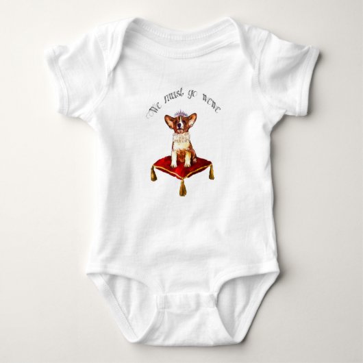 Corgi Royalty Baby Strampler (Vorderseite)
