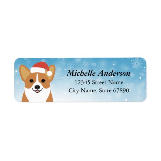 Corgi Rücksendeadressen-Aufkleber (Vorne)