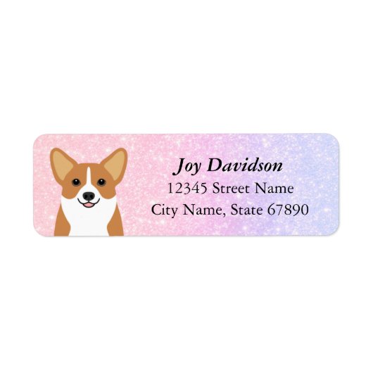 Corgi Rücksendeadressen-Aufkleber (Vorne)