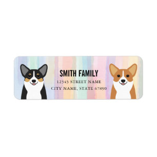 Corgi Rücksendeadressen-Aufkleber