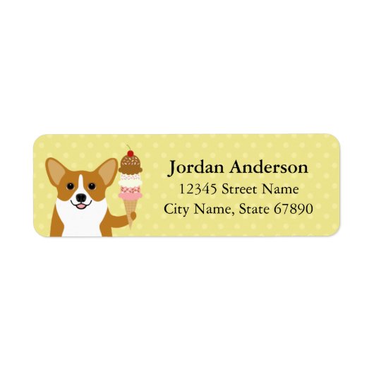 Corgi Rücksendeadressen-Aufkleber (Vorne)