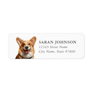Corgi Rücksendeadressen-Aufkleber