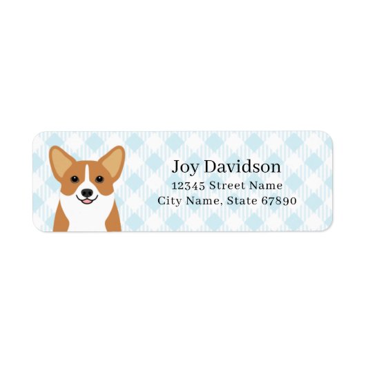 Corgi Rücksendeadressen-Aufkleber (Vorne)