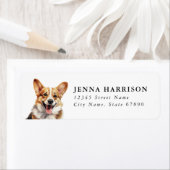 Corgi Rücksendeadressen-Aufkleber (Insitu)