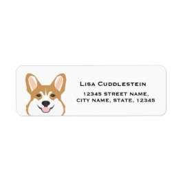 Corgi-Rücksendeadressen-Aufkleber - Corgi-Kopf