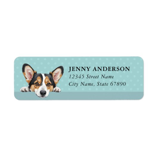 Corgi-Rücksendeadressetiketten (Vorne)