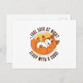 Corgi Ruff Postkarte (Vorne/Hinten)