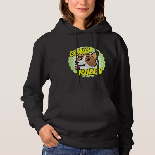 Corgi Rules Hoodie (Vorderseite)
