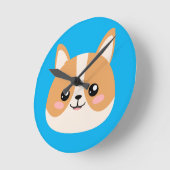 Corgi Runde Wanduhr (Winkel)