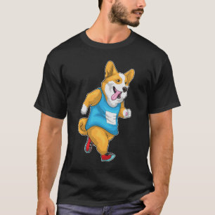 Corgi Runner-Sportler T-Shirt